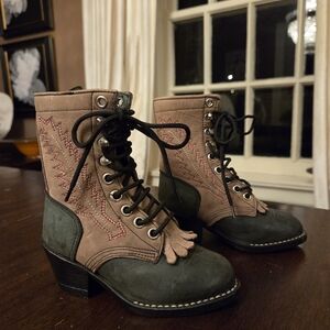 Kids Western Lace-Up Boots